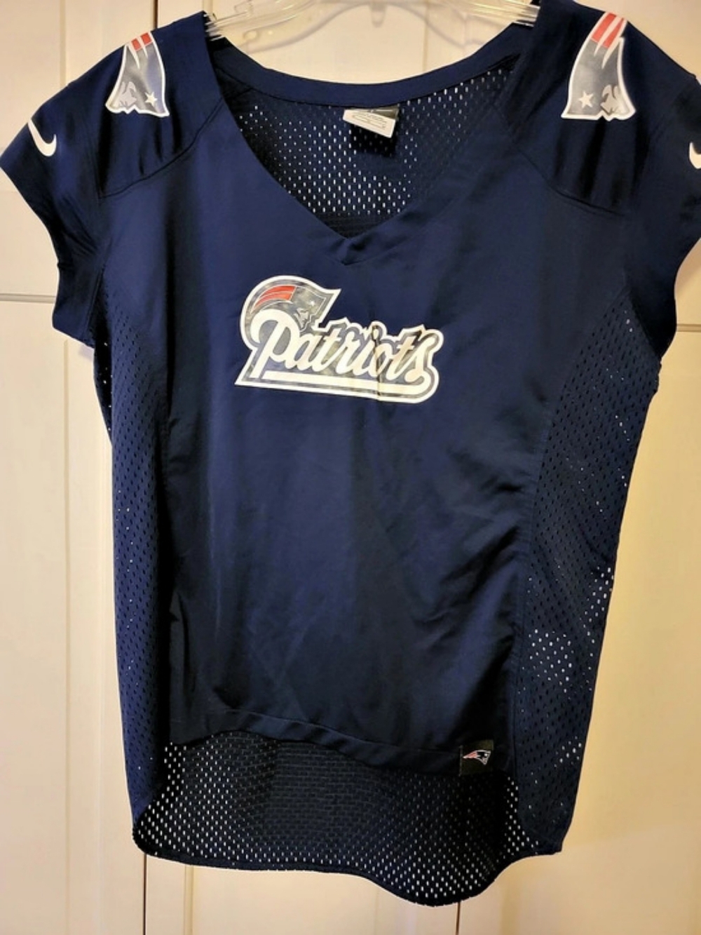 Women's Nike Patriots NFL Team Apparel Jersey Blue Medium EUC